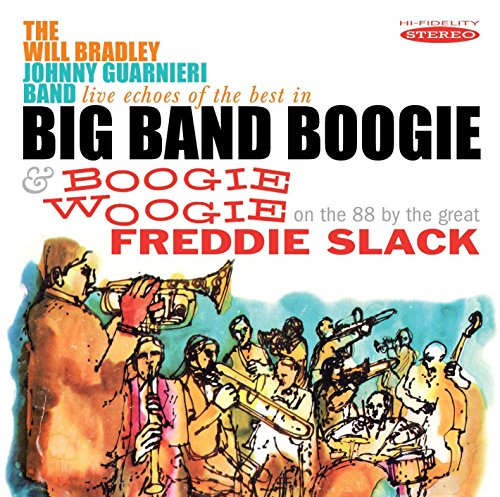 "Album cover with cartoon musicians playing instruments, white background, and colorful text."