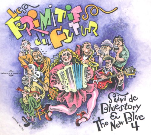 Colorful illustrated CD cover depicting a lively musical ensemble.