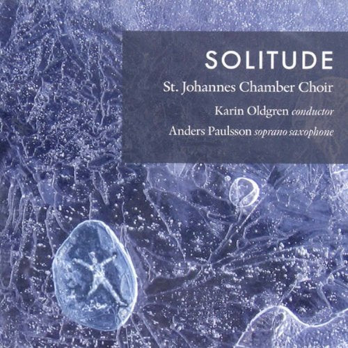 CD cover for "Solitude" by St. Johannes Chamber Choir, blue and textured.