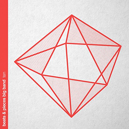 Red geometric shape on light grey background, with vertical red banner and white text.