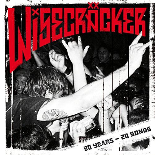 "Album cover with red text and black-and-white photo of crowd at a concert."