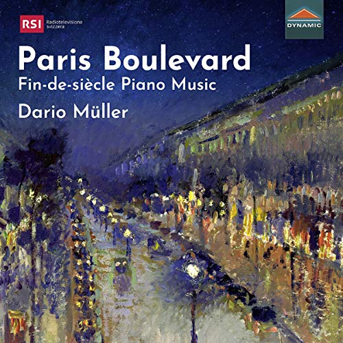 CD cover: Impressionistic painting of a bustling Paris street scene.