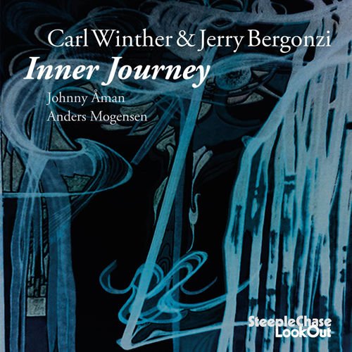 "CD album cover with blue abstract design and white text on black background."
