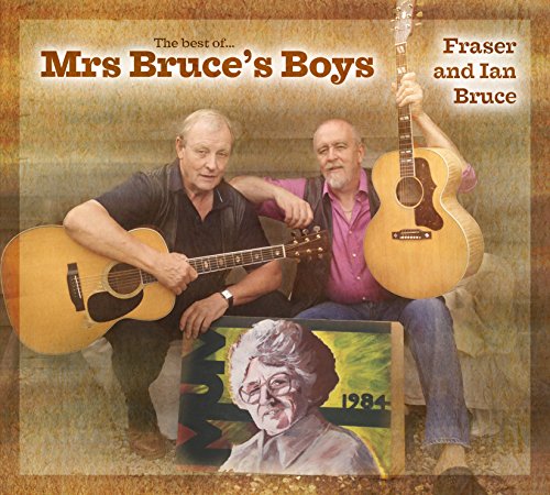 CD cover with two men holding guitars and a portrait of an elderly woman.