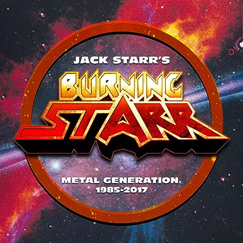 CD box set for Jack Starr's Burning Starr, with fiery space art.
