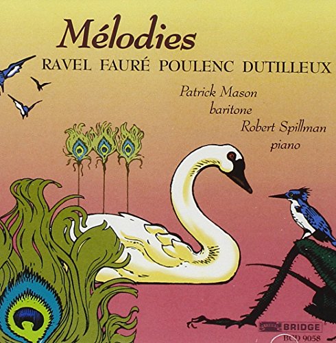 CD cover featuring a swan, peacock feathers, and birds against a yellow-red gradient background.