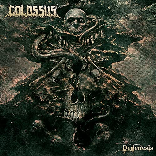 Dark album cover featuring a skull entwined with organic, thorny shapes.