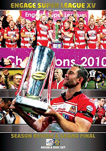 DVD cover for Engage Super League XV, featuring rugby players and a trophy.