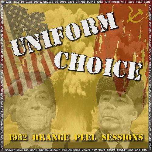 Record cover: "Uniform Choice" with political imagery and portraits.