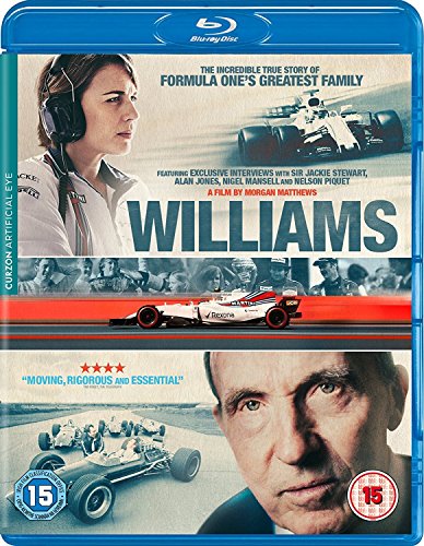 "Blu-ray case with 'Williams' documentary cover, featuring a woman and man."