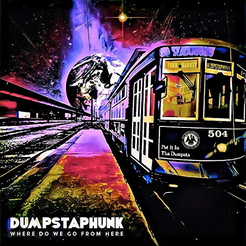 CD cover: a colorful streetcar travels toward a swirling, cosmic sky.