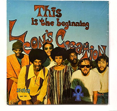 Album cover for "Leon's Creation - This Is The Beginning" featuring a group portrait.