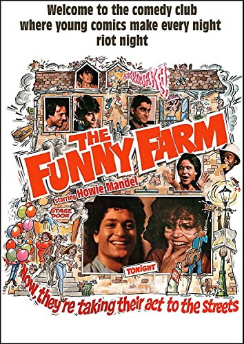 Funny Farm" DVD cover featuring Howie Mandel and a cartoon house.