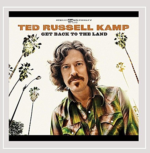 Ted Russell Kamp album cover featuring a man with a mustache and plaid shirt.