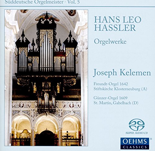 A CD cover featuring a large ornate pipe organ in a church, on a blue background.