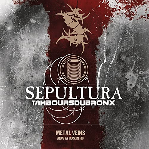 Sepultura "Metal Veins" CD cover: abstract design with band name and logo.