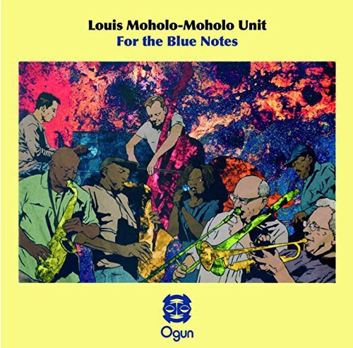 "Yellow album cover with illustration of musicians playing various instruments in a vibrant scene."
