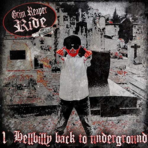 Gothic album cover with a man standing in a graveyard, wearing a white shirt.