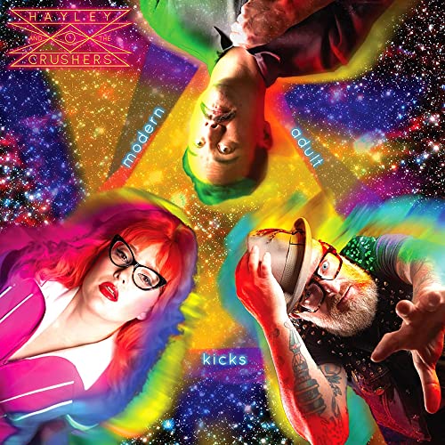 CD cover for Hayley And The Crushers, featuring four people in a cosmic scene.