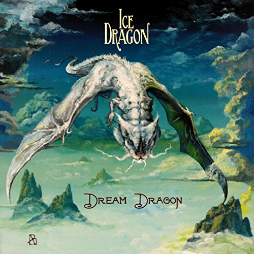 Painted CD cover featuring a white dragon flying over misty mountains.