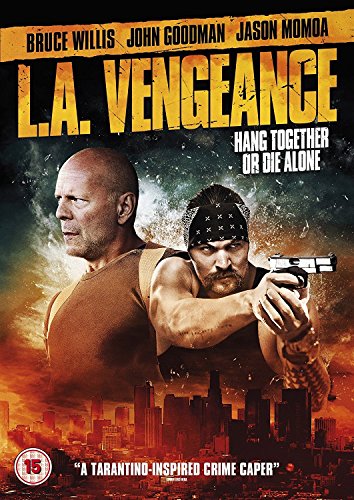 DVD cover featuring two men back-to-back with guns, set against a cityscape.