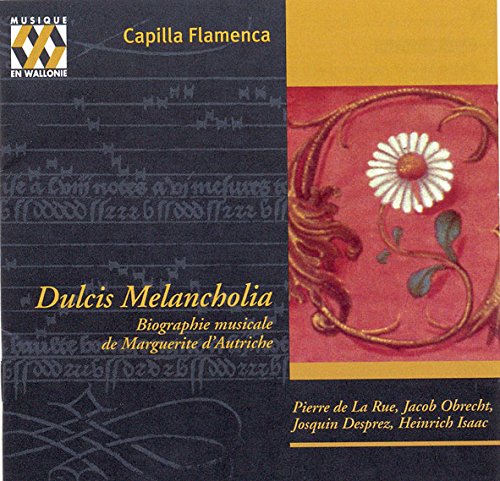 "CD cover with floral design and yellow text on dark background."
