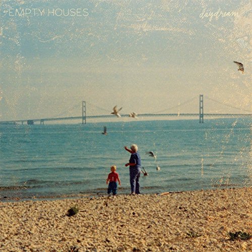 Vintage-style album cover with a child and adult by the sea.