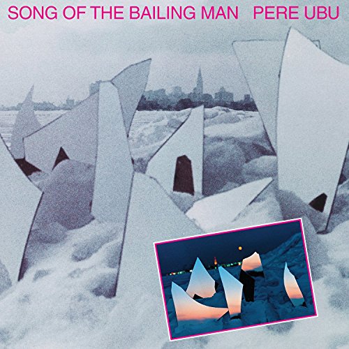 Pere Ubu album cover: abstract paper shapes against a cloudy sky.