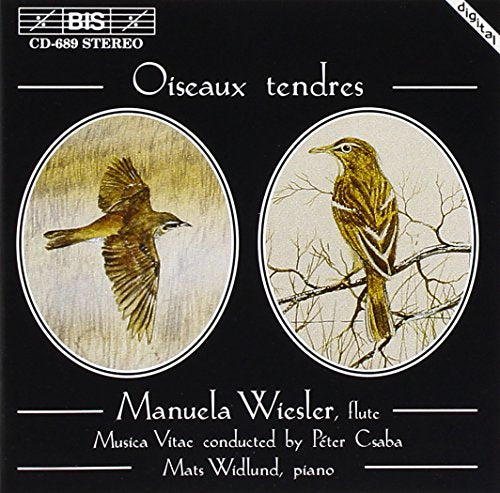 CD cover for "Oiseaux Tendres" featuring illustrations of two birds.