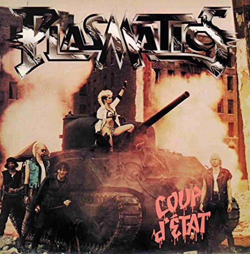 Plasmatics album cover: band members with a tank in a ruined city.