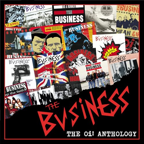 CD cover for “The Business - OI Anthology” featuring album art collage.
