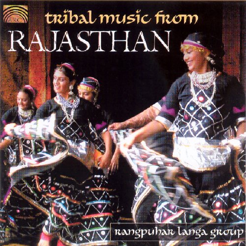 "CD cover with three women in traditional Rajasthani attire dancing."