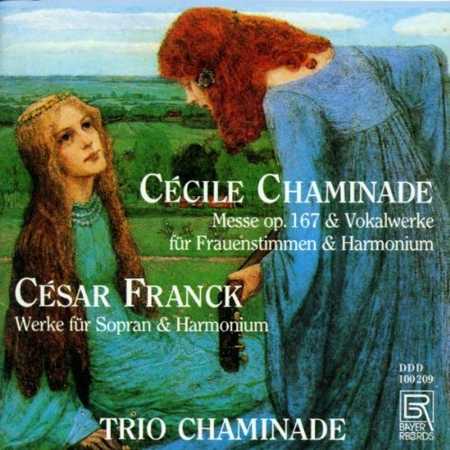 CD cover: two women in blue dresses with red-haired Chaminade and Franck text.