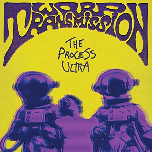 Yellow album cover with purple astronauts and bold text: "Warp Transmission.
