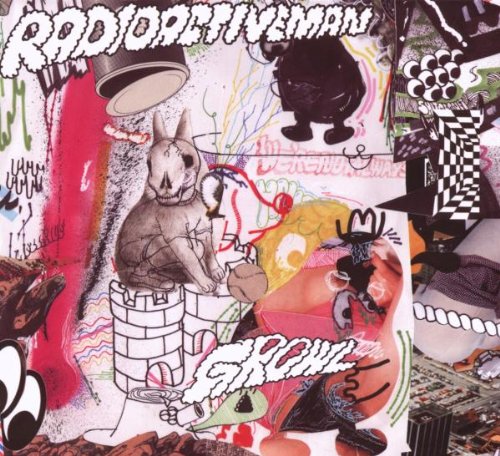 "Album cover with abstract, graffiti-style artwork featuring 'Radioactive Man' and 'Growl' text."