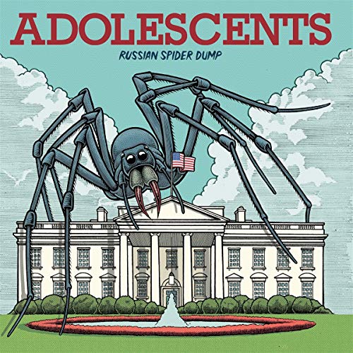 Album cover featuring a giant spider looming over the White House building.