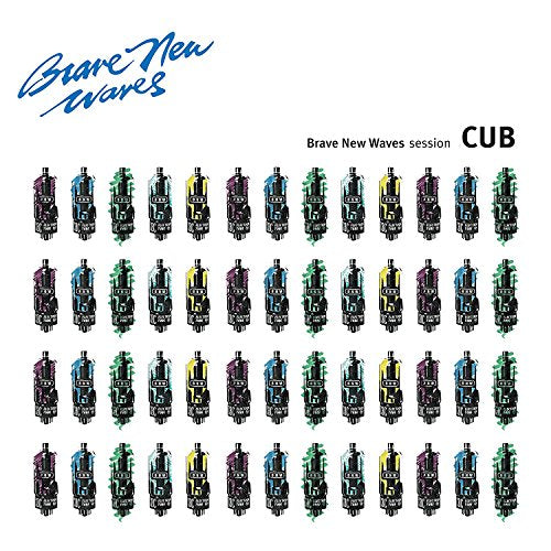 Vinyl record cover with repeating images of vintage radios and band name.