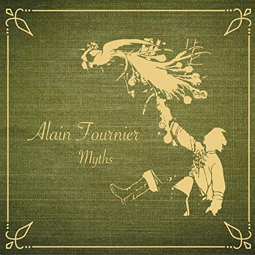 "Vinyl album cover with green background, gold text, and illustration of a person."
