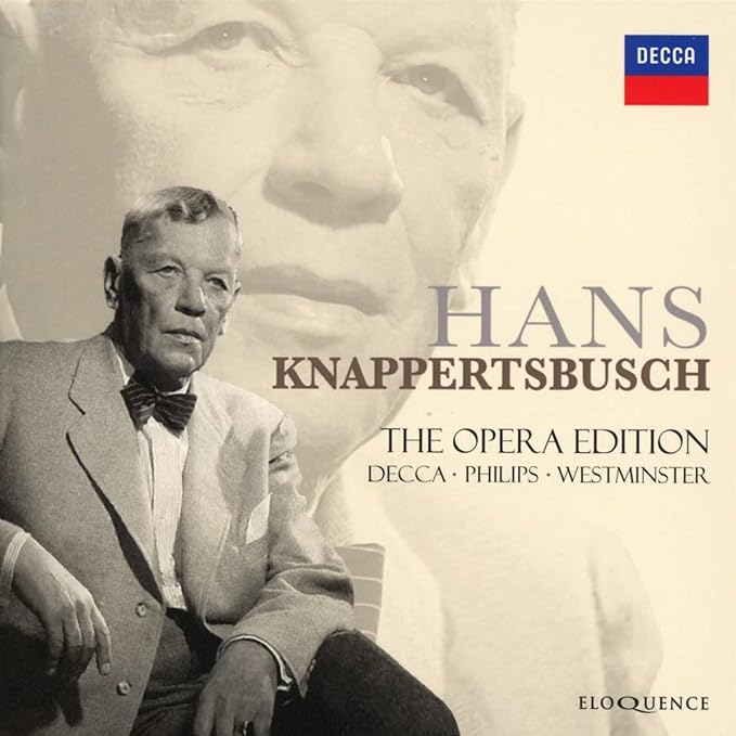 CD cover featuring a portrait of conductor Hans Knappertsbusch in grayscale.