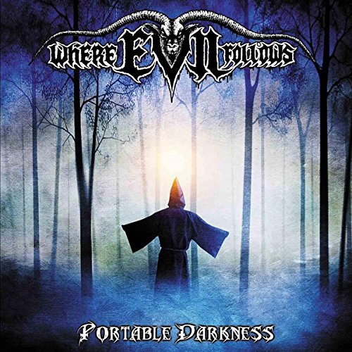 CD cover: hooded figure in misty forest with band logo and title.
