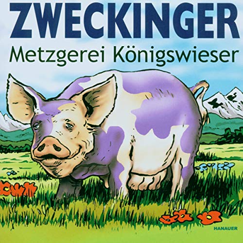 CD cover featuring a cartoon purple pig with a mountainous backdrop.
