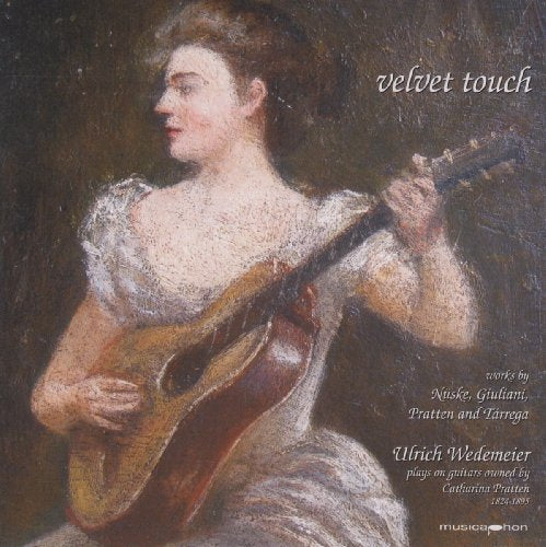 CD cover: portrait of a woman with a guitar, titled "Velvet Touch".