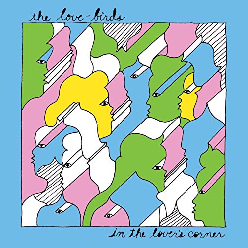 Vinyl record cover: abstract illustration of facing heads in bright colors.