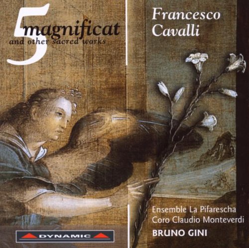 CD cover for Cavalliās ā5 Magnificatā featuring Renaissance art and lilies.