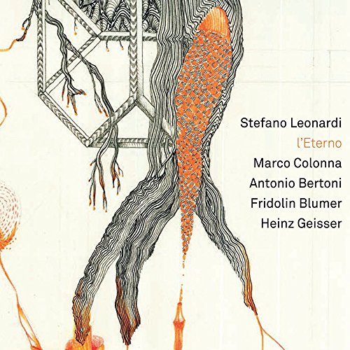 CD cover for “L’Eterno” featuring abstract black and orange artwork.