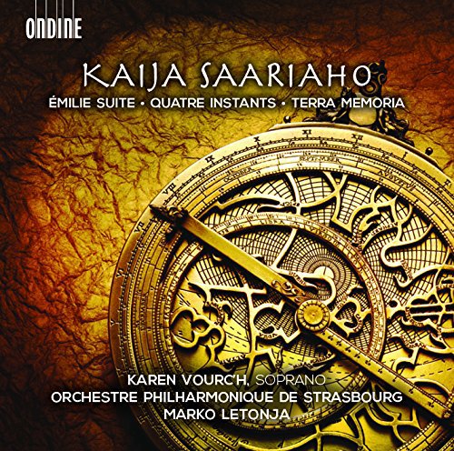 A CD cover featuring a golden astrolabe on a marbled background.