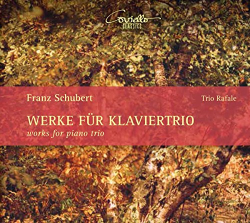 CD cover with forest scene and red banner featuring "Franz Schubert" in gold text.