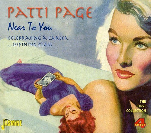 "Patti Page CD cover featuring a retro-styled illustration of a woman."
