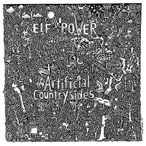 Black and white album cover for Elf Power’s “Artificial Countrysides.”