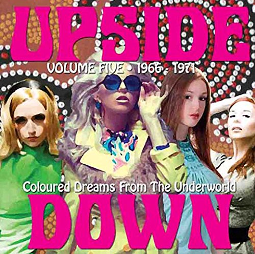 CD cover for “Upside Down Volume Five” featuring 1960s fashion.